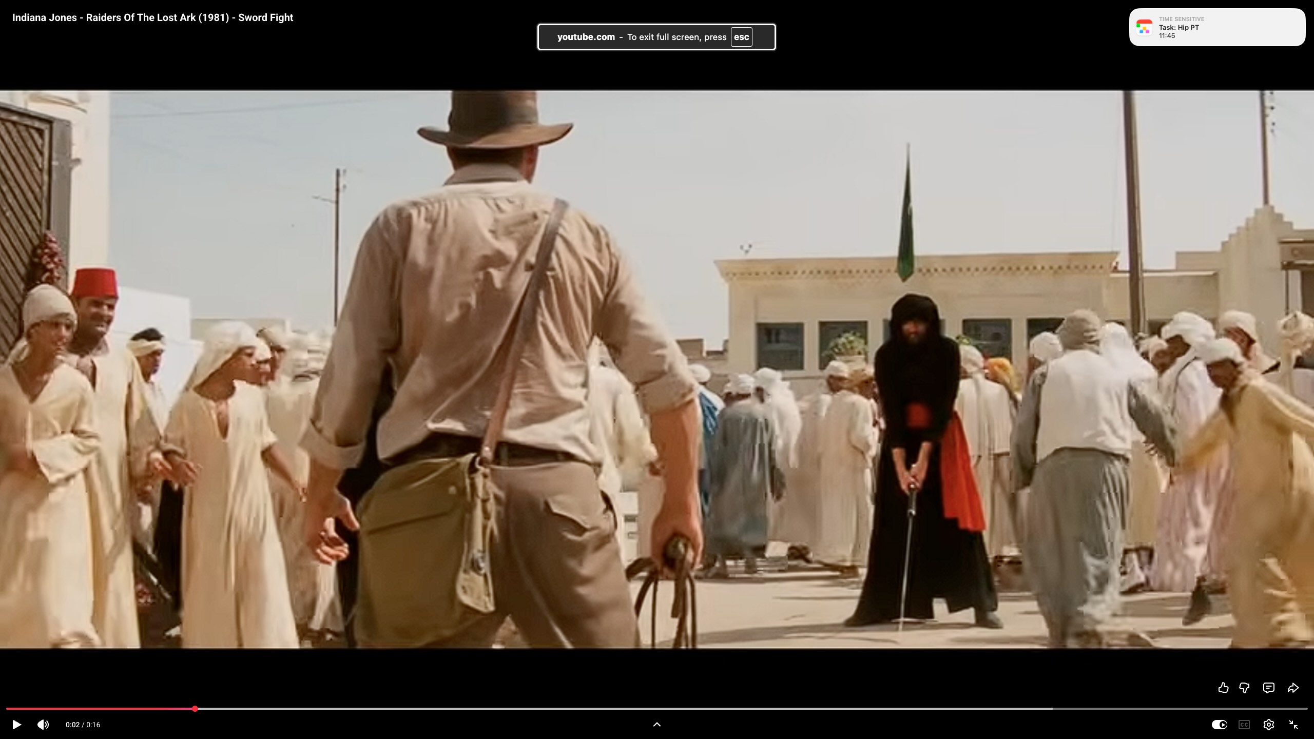 Indiana Jones swordfight scene